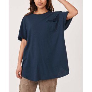 NWT Free People Take It Easy Tee / Obsidian